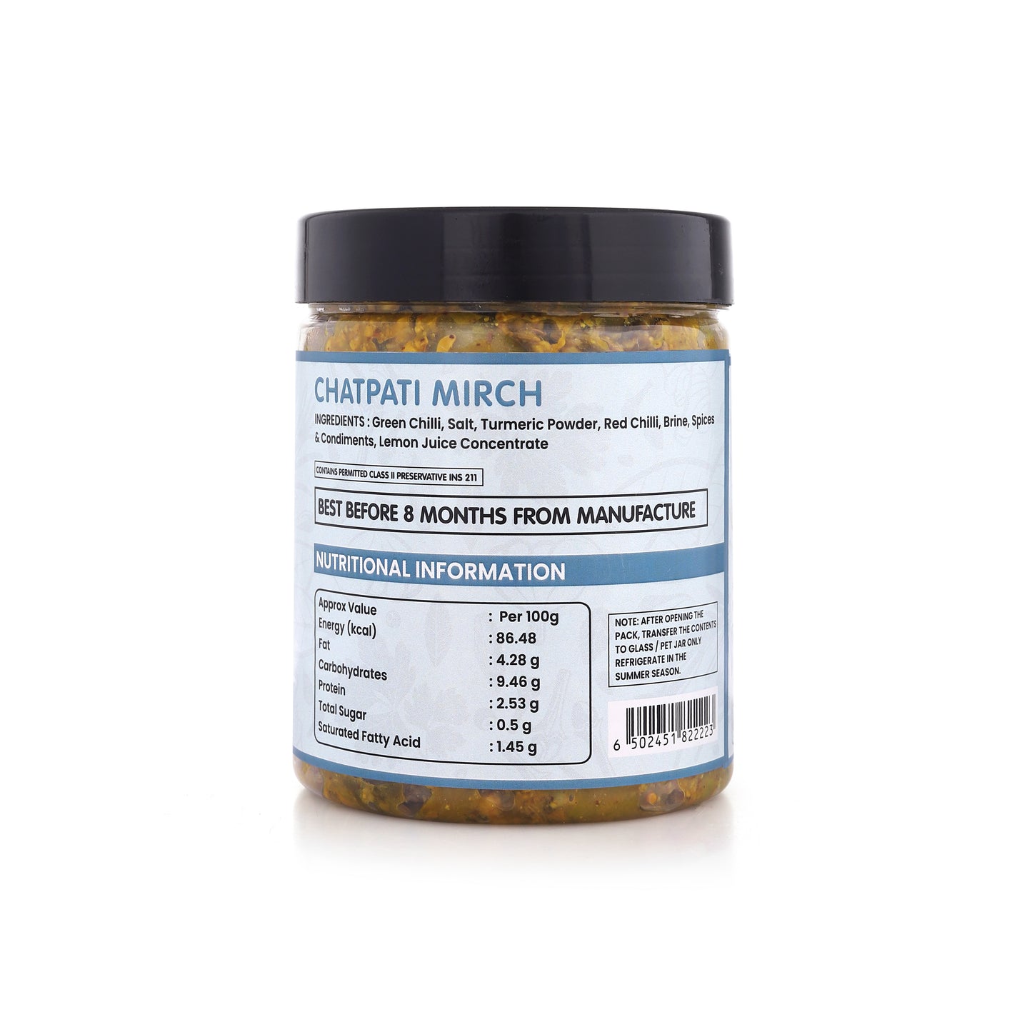 Chatpati Mirch Achaar (Green Chilly Pickle)