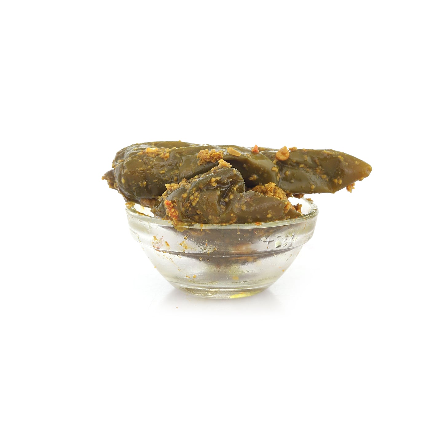 Hari Bharwa Mirch Achaar (Green Stuffed Chilly Pickle)