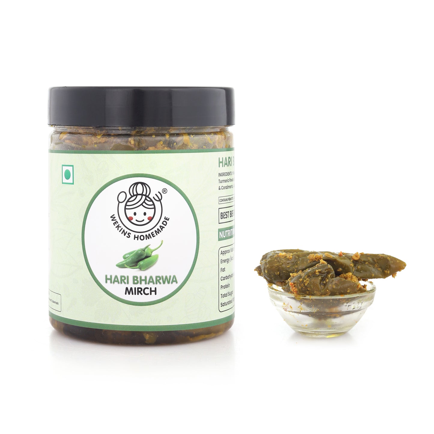Hari Bharwa Mirch Achaar (Green Stuffed Chilly Pickle)