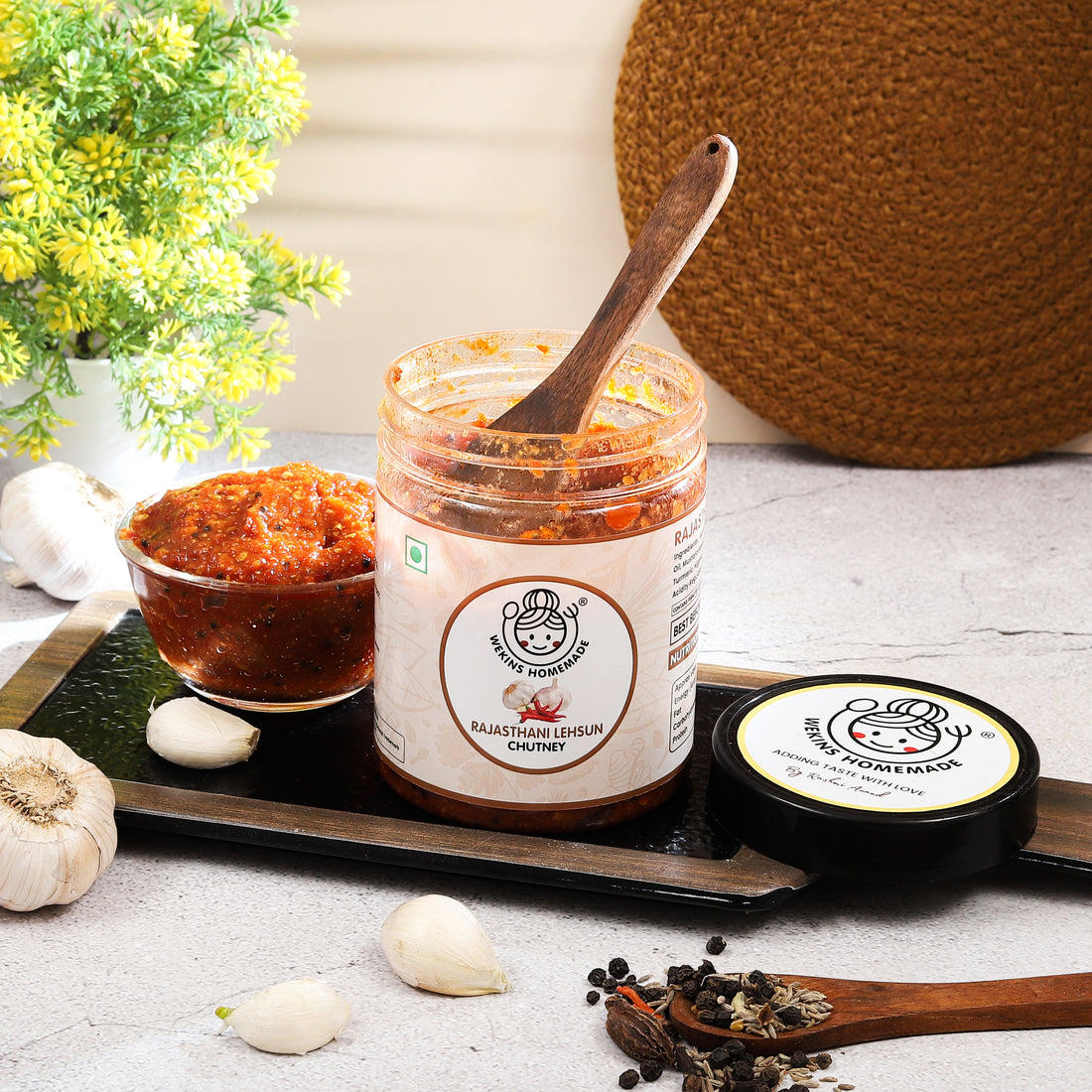 Combo Pack of 2 Pickles | Rajasthani Lehsun Chutney + Gajar Achaar