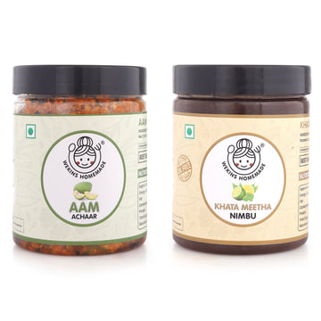 Combo Pack of 2 Pickles | Ramkela Aam achaar + Khata meetha Nimbu Achaar