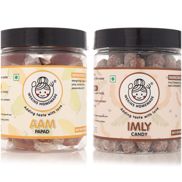 Combo Pack of 2 | Orange Aam Papad + Imly Candy | Khata-Meetha Starter Pack